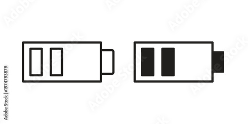 Battery icon for graphic and web design. EPS10
