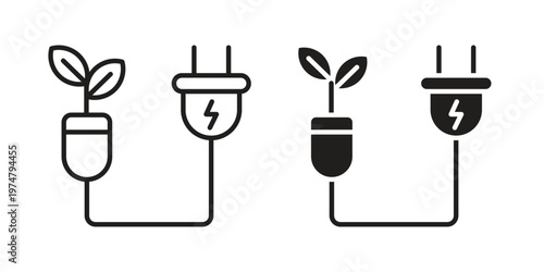 Biomass energy icon for graphic and web design. EPS10