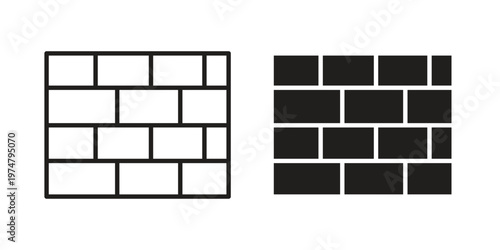 Brickwall icon for graphic and web design. EPS10