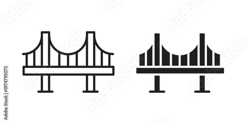 Bridge icon for graphic and web design. EPS10