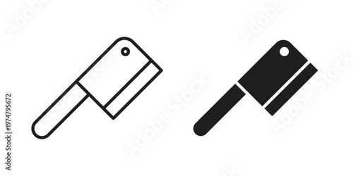Butcher knife icon for graphic and web design. EPS10