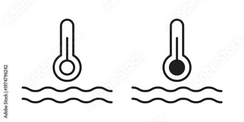 Car temperature icon for graphic and web design. EPS10