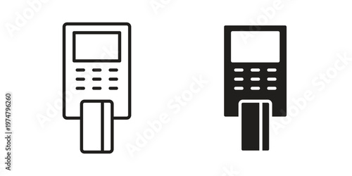 Card machine icon for graphic and web design. EPS10