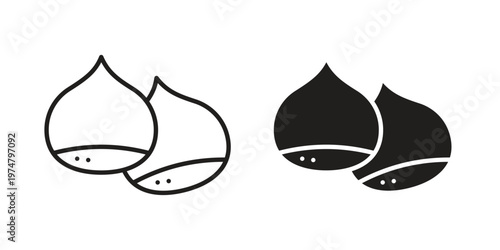 Foto Chestnut icon for graphic and web design. EPS10