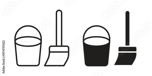 Cleaning service icon for graphic and web design. EPS10