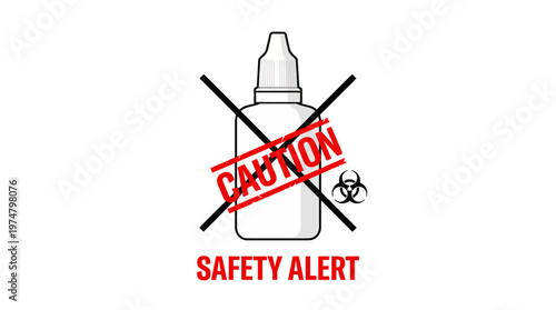 Contaminated Eye Drops Warning – Infection Risk Ophthalmic Healthcare Alert Illustration