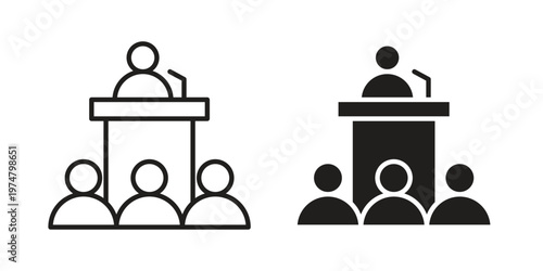 Convention icon for graphic and web design. EPS10