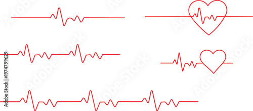 Heart rate graphics. Vector illustration.. Electrocardiogram. Heartbeat Cardiogram Icon Vector