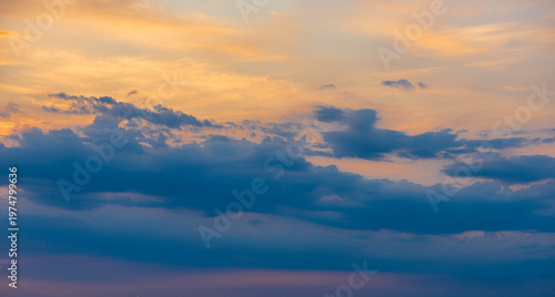 colored clouds at sunset