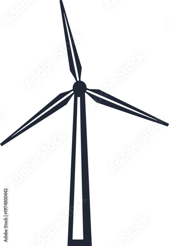 A modern wind turbine generating renewable energy with three blades.