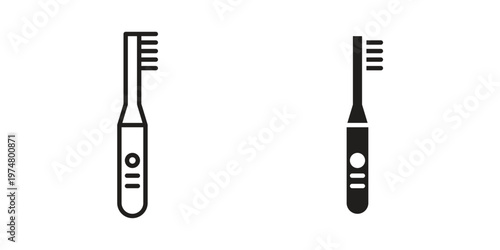 Electric toothbrush icon for graphic and web design. EPS10
