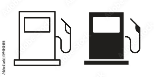 Gas station vector icon for graphic and web design. EPS10