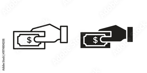 Give money icon for graphic and web design. EPS10