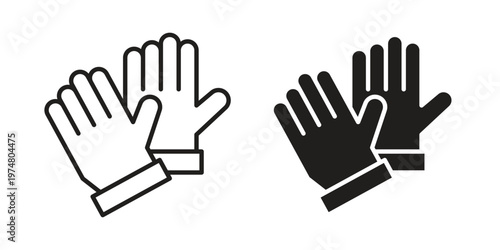 Gloves icon for graphic and web design. EPS10