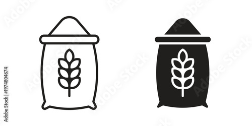 Grain sack icon for graphic and web design. EPS10