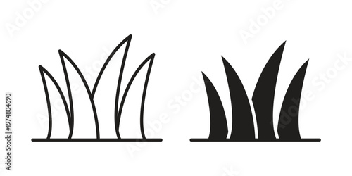 Grass icon for graphic and web design. EPS10