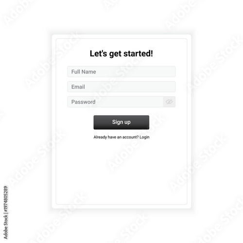 Clean Minimal Signup Layout