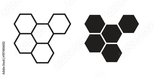 Honeycombs icon for graphic and web design. EPS10