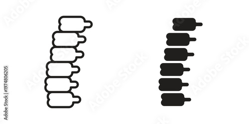 Human spine icon for graphic and web design. EPS10
