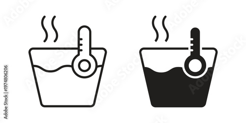 Hot Water icon for graphic and web design. EPS10