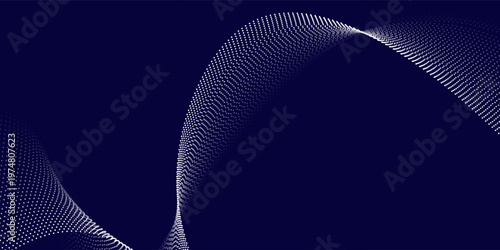 Purple background with many glowing particles. Information digital modern particles line dot nice