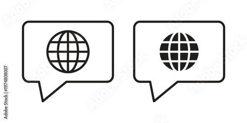 Language icon for graphic and web design. EPS10