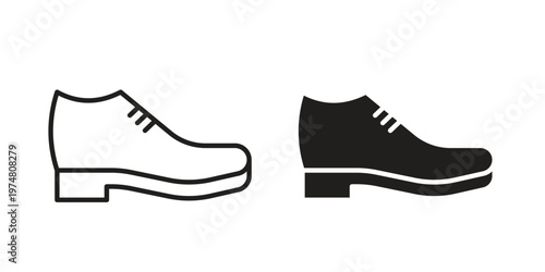 Leather shoes icon for graphic and web design. EPS10