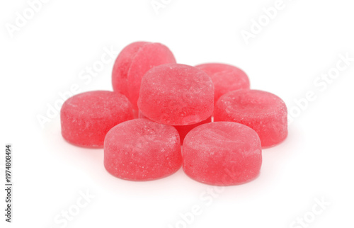 Delicious candies isolated on white.