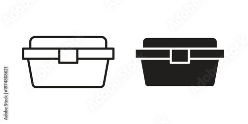 Lunch box icon for graphic and web design. EPS10