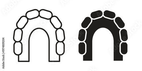 Maxilla icon for graphic and web design. EPS10