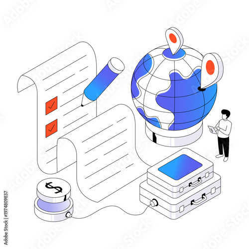 Perfect design illustration of travel list