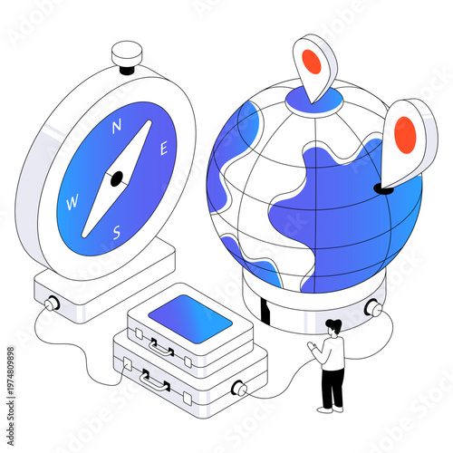 Editable design illustration of geolocation 