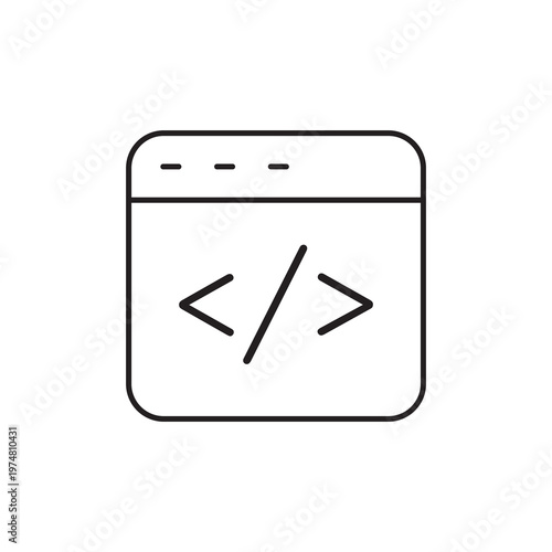 Technical SEO frontend clean HTML code tag line icon