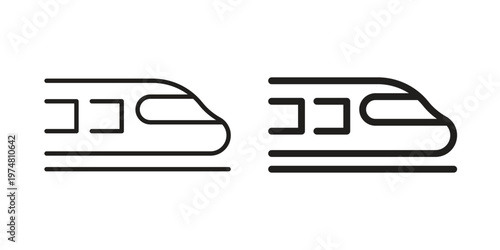 Metro train icon for graphic and web design. EPS10