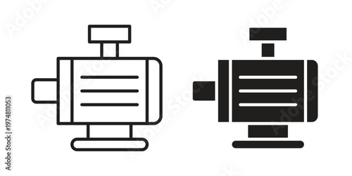 Motor icon for graphic and web design. EPS10