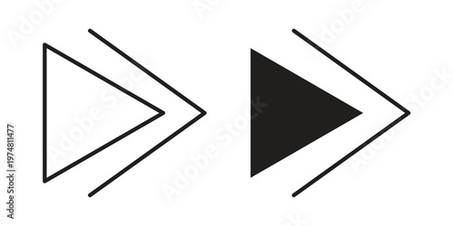 Next forward button icon for graphic and web design. EPS10