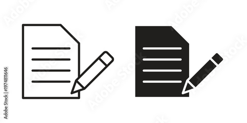 Notes icon for graphic and web design. EPS10