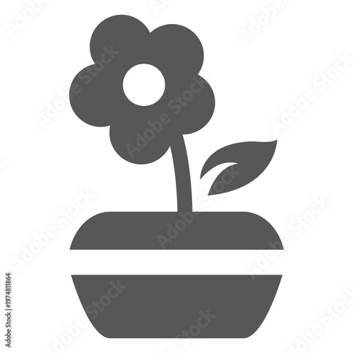 Flower tub icon
