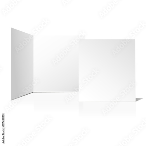 Folded plain blank card