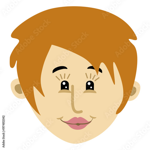 Bild auf Leinwand Girl cartoon head character