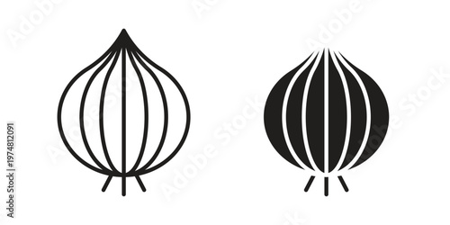 Onion icon for graphic and web design. EPS10