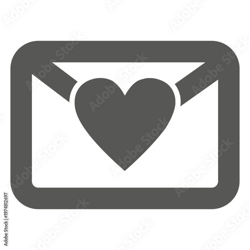 Heart envelop icon