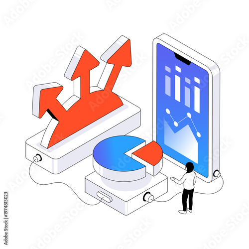 A unique design illustration of business directions 