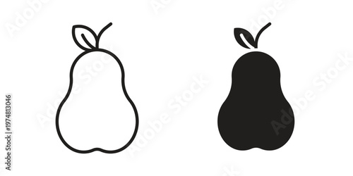 Pear icon for graphic and web design. EPS10