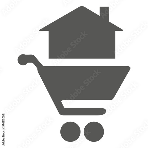 Photography House on shoppingcart icon