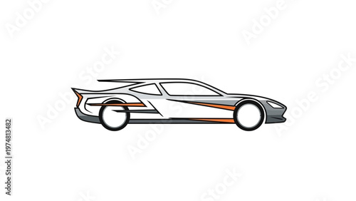 Vector Illustration of Sports Car.