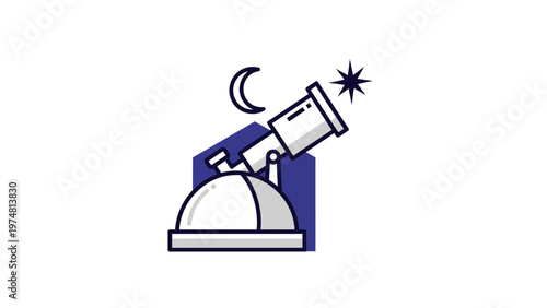 Telescope on a stand outdoors.