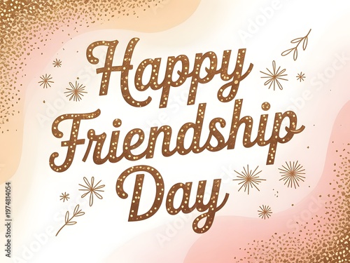 Happy Friendship Day glitter text effect