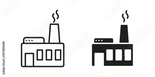 Power plant icon for graphic and web design. EPS10