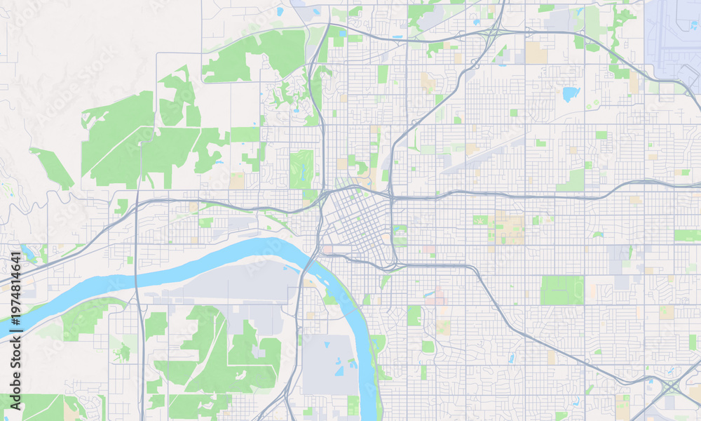 Naklejka premium Tulsa Oklahoma map